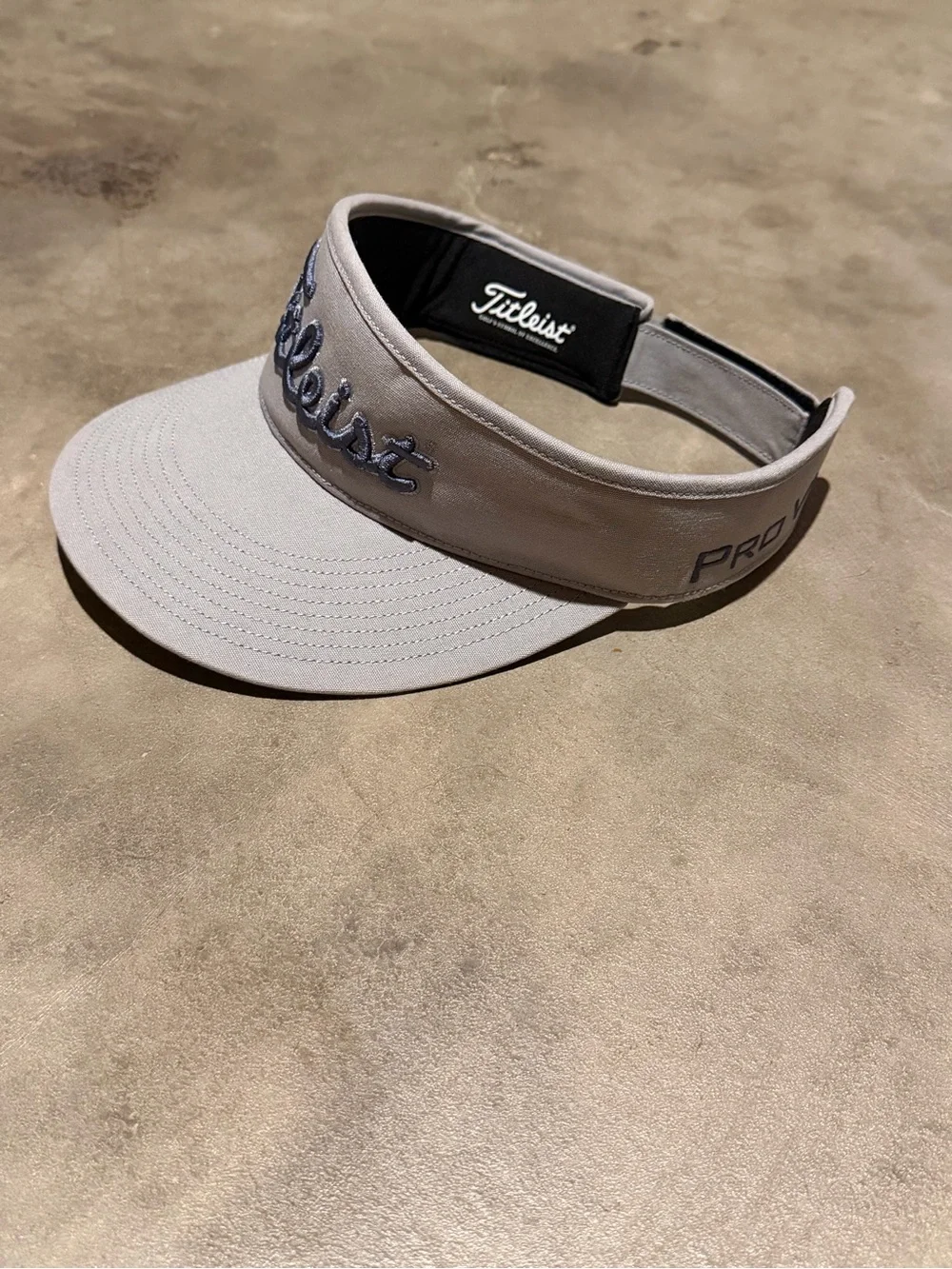 Titleist Light Gray Golf Visor with Navy Embroidered Logo